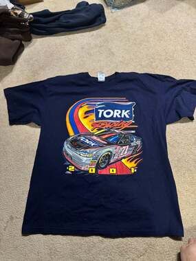 Vintage 2001 Tork Racing Dave Marcis #71 NASCAR T-Shirt XL
